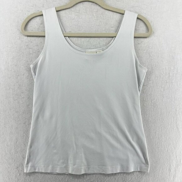 Chico's Tank Top Women's Sz 0 Offwhite Scoop Neck Pullover Sleeveless Activewear - Picture 1 of 11